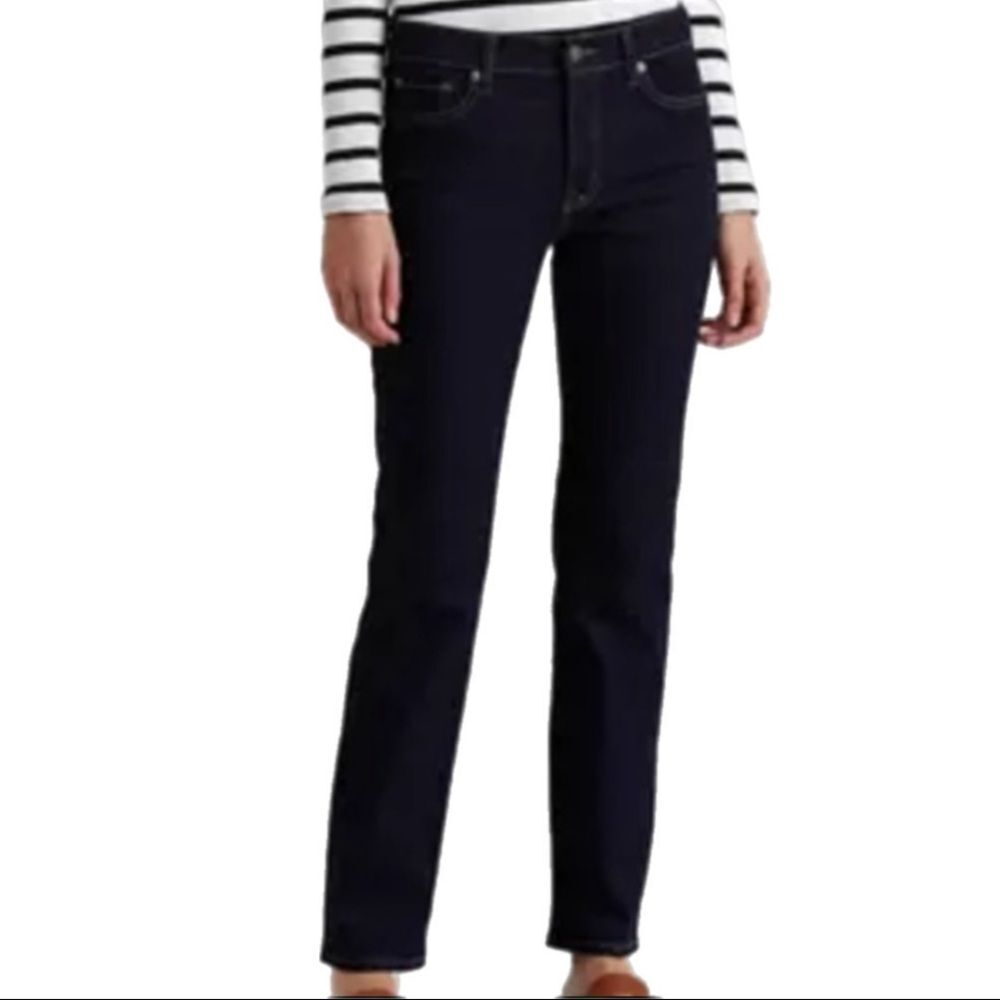 LRL Lauren Jeans Co. Ralph Lauren classic straight black jeans Size 6. 5 pockets